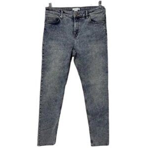 H&M grey acid wash skinny jeans size 10